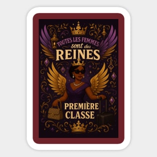 Regal Black Queen Sticker